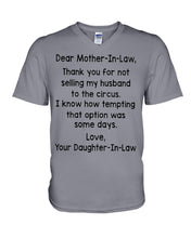 Load image into Gallery viewer, Daughter In Law Gift For Mother In Law I Know How Tempting That Option Was Some Days Guys V-Neck