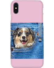 Load image into Gallery viewer, Australian Shepherd In Denim Pocket Gift For Dog Lovers Phone case