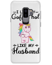 Load image into Gallery viewer, I Like My Coffee Hot Like My Husband Unicorn Gift For Men Phone case