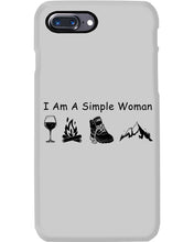 Load image into Gallery viewer, Simple Woman Loves Wine Camping Shoes And Climbing Phone case