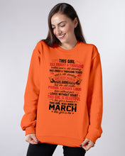Load image into Gallery viewer, This Girl Has Fought A Thousand This Girl Was Born In March Sweatshirt