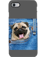 Load image into Gallery viewer, baby Pug In Denim Pocket Gift For Dog Lovers Phone case