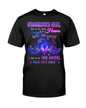 Load image into Gallery viewer, Wings Gift For Angel Grandpa Half Of My Heart Is In Heaven Guys Tee