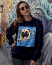 Load image into Gallery viewer, baby Pug In Denim Pocket Gift For Dog Lovers Sweatshirt