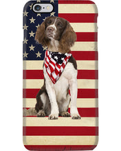 Load image into Gallery viewer, Lovely Phone Case With US Flag Gift For Spaniel Lovers Phone case