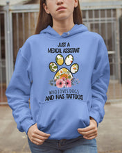 Load image into Gallery viewer, Medical Assistant Loves Dogs And Has Tattoos Gift For Dog Lovers Hoodie