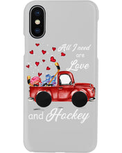Load image into Gallery viewer, All I Need Are Love And Hockey Gift For Hockey Players Phone case