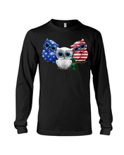 Load image into Gallery viewer, Lovely Phone Case Three Owl With US Flag Gift For Owl Lovers Unisex Long Sleeve