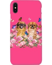 Load image into Gallery viewer, Pekingese With Peonies Gift For Dog Lovers Phone case