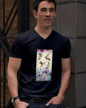 Load image into Gallery viewer, Humming Birds Flower Unique Custom Design Guys V-Neck