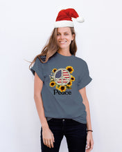 Load image into Gallery viewer, Peace Sign Sunflower Birthday Gift For Girls Guys Tee