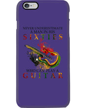 Load image into Gallery viewer, Never Underestimate A 60 Year Old Man Can Play A Guitar Phone case