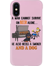 Load image into Gallery viewer, A Man Loves Beer And Dachshund Gift For Dog Lovers Phone case