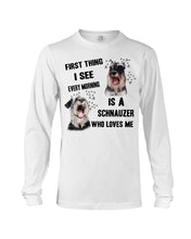 Load image into Gallery viewer, I See Every Morning Is A Schnauzer Who Loves Me Unisex Long Sleeve