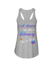 Load image into Gallery viewer, A Queen Was Born In February Birthday Gift Ladies Flowy Tank