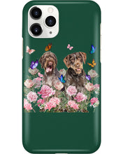 Load image into Gallery viewer, German Wirehaired Pointer With Peonies Gift For Dog Lovers Phone case