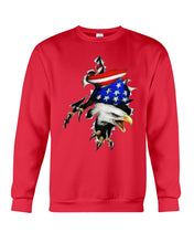 Load image into Gallery viewer, Eagle Giant Scratch USA Flag Gift For Women Sweatshirt