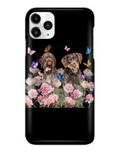 Load image into Gallery viewer, German Wirehaired Pointer With Peonies Gift For Dog Lovers Phone case