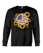 Load image into Gallery viewer, Peace Sign Sunflower Birthday Gift For Girls Sweatshirt