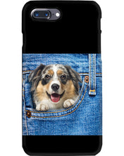 Load image into Gallery viewer, Australian Shepherd In Denim Pocket Gift For Dog Lovers Phone case
