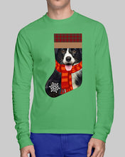 Load image into Gallery viewer, Santa Border Collie In Stock Gift For Dog Lovers Unisex Long Sleeve