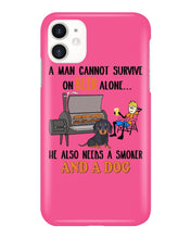 Load image into Gallery viewer, A Man Loves Beer And Dachshund Gift For Dog Lovers Phone case