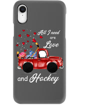 Load image into Gallery viewer, All I Need Are Love And Hockey Gift For Hockey Players Phone case