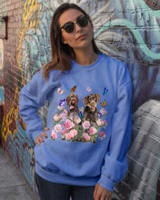 Load image into Gallery viewer, German Wirehaired Pointer With Peonies Gift For Dog Lovers Sweatshirt