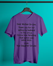 Load image into Gallery viewer, Daughter In Law Gift For Mother In Law I Know How Tempting That Option Was Some Days Guys V-Neck