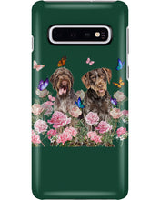 Load image into Gallery viewer, German Wirehaired Pointer With Peonies Gift For Dog Lovers Phone case