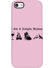 Load image into Gallery viewer, Simple Woman Loves Wine Camping Shoes And Climbing Phone case