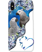 Load image into Gallery viewer, Magical Gray Couple African Parrot Gift For Bird Lovers Phone case