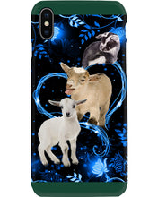 Load image into Gallery viewer, Lovely Phone Case Twinkling Blue Heart Gift For Goat Lovers Phone case