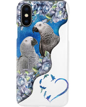 Load image into Gallery viewer, Magical Gray Couple African Parrot Gift For Bird Lovers Phone case
