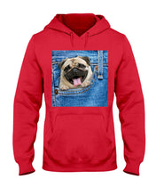 Load image into Gallery viewer, baby Pug In Denim Pocket Gift For Dog Lovers Hoodie