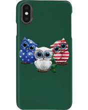 Load image into Gallery viewer, Lovely Phone Case Three Owl With US Flag Gift For Owl Lovers Phone case