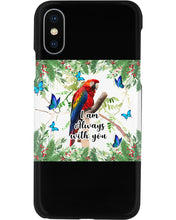 Load image into Gallery viewer, Scarlet Macaw With Butterflies I Am Always With You Gift For Lover Phone case