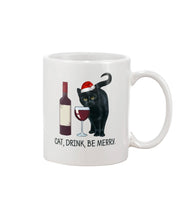 Load image into Gallery viewer, Cat Drink And Be Merry Meaningful Gift For Women Mug