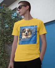 Load image into Gallery viewer, Australian Shepherd In Denim Pocket Gift For Dog Lovers Guys Tee