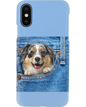 Load image into Gallery viewer, Australian Shepherd In Denim Pocket Gift For Dog Lovers Phone case