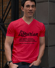 Load image into Gallery viewer, Librarian Keeper Of Books Guardian Of Knowledge Custom Gift For Librarian Guys V-Neck