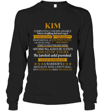 Load image into Gallery viewer, Kim Custom Name Gift A Warrior's Mentality With A Poet's Soul Unisex Long Sleeve