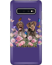 Load image into Gallery viewer, German Wirehaired Pointer With Peonies Gift For Dog Lovers Phone case