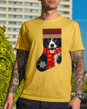 Load image into Gallery viewer, Santa Border Collie In Stock Gift For Dog Lovers Guys Tee