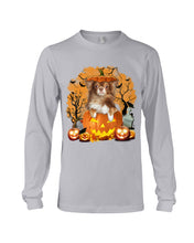 Load image into Gallery viewer, Chihuahua Book Pumpkin Halloween Gift For Dog Lovers Unisex Long Sleeve
