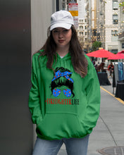 Load image into Gallery viewer, Firefighter Make You Life Safe Lady With Blue Ribbonhead Gift For Women Hoodie