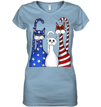 Load image into Gallery viewer, Cat Happy America Independence's Day Special Custom Design Ladies V-Neck