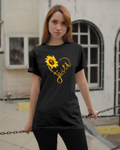 Load image into Gallery viewer, Black Phone Case Sunflower Faith Gift For Christians Guys Tee