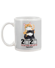 Load image into Gallery viewer, 2020 The Year When Shit Got Real Trending For Cat Lovers Mug
