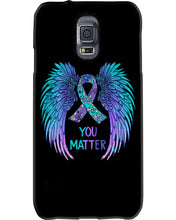 Load image into Gallery viewer, You Matter Ribbon Awareness With Angel Wings Phone case
